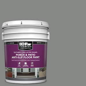 5 gal. #PPU25-17 Euro Gray Textured Low-Lustre Enamel Interior/Exterior Porch and Patio Anti-Slip Floor Paint