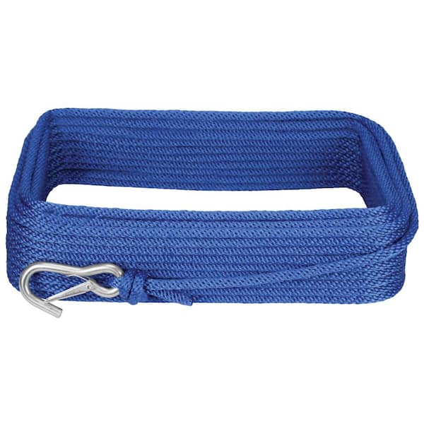 Extreme Max BoatTector Solid Braid MFP Anchor Line with Snap Hook - 1/2 in. x 150 ft., Royal Blue