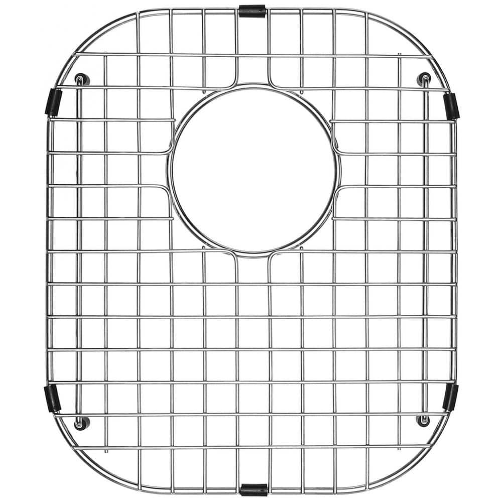 Heavy-Duty Stainless Steel Sink Protector with Rear Drain
