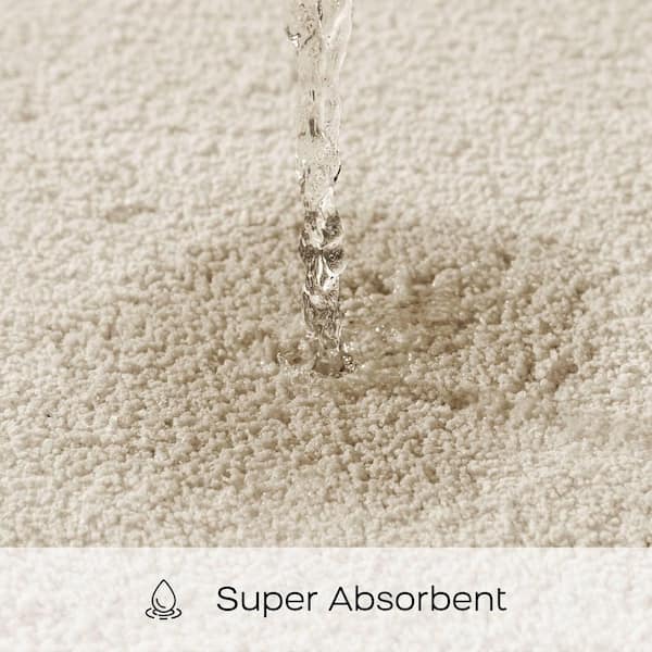 MADISON PARK Signature Marshmallow Taupe 24 in. x 40 in. Bath Mat