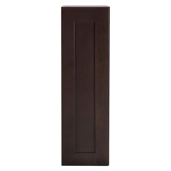 Hampton Bay Edson Shaker Assembled 9x30x12.5 in. Wall Cabinet in Dusk