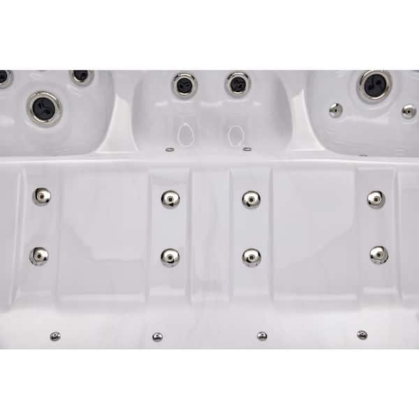 Luxury Spas Social 5-Person 47-Jet 240 Volt, Hot Tub with Cloud