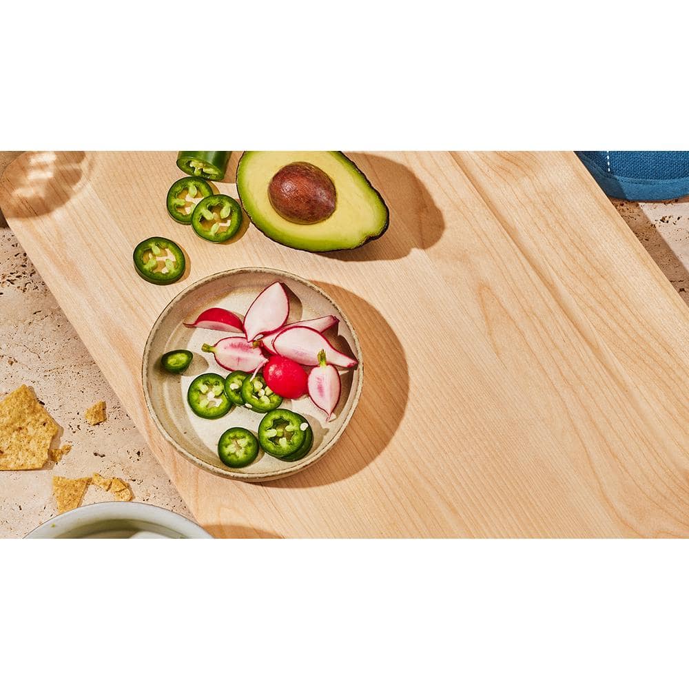 Large Birch Wood Cutting Board with Recessed Handle