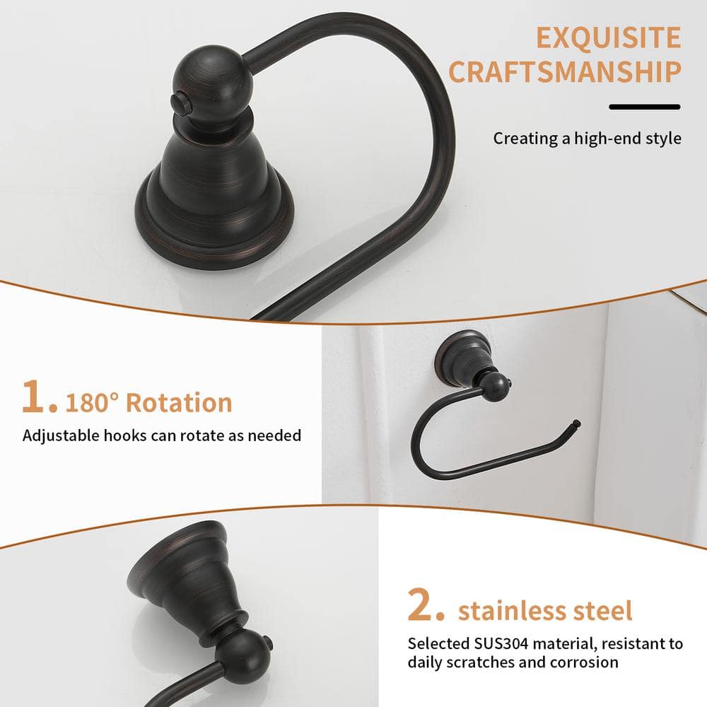 Oil Rubbed Bronze Wall Mounted Toilet Paper Holder