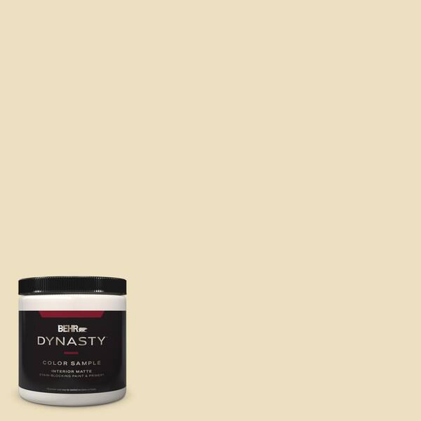 BEHR DYNASTY Home Decorators 8 oz. #HDC-NT-17 New Cream Matte Stain-Blocking Interior/Exterior Paint and Primer Sample