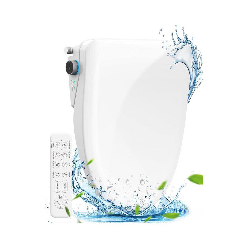 Electric Smart Bidet Seat for Elongated Toilets with 4-Clean Mode in White, Bidet Toilet Seat for Sensitive Skin price history on PriceWatchPro