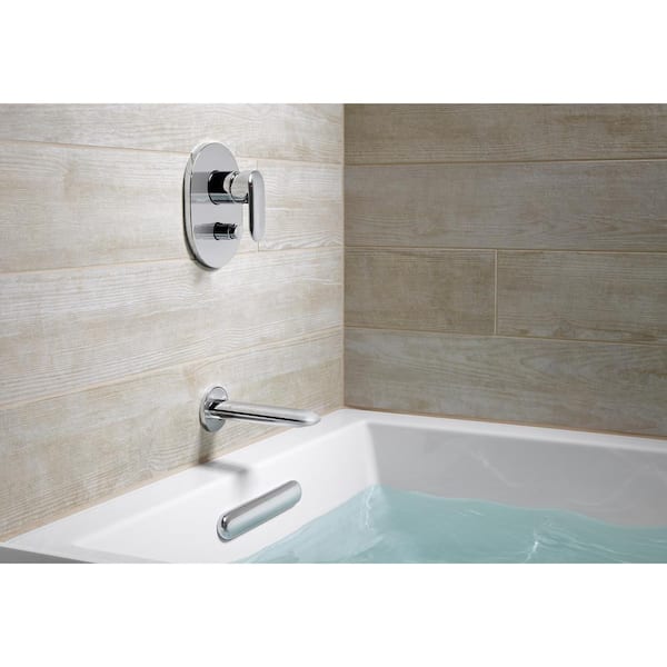 Underscore 66 in. x 36 in. Rectangular Soaking Bathtub with Reversible Drain in White