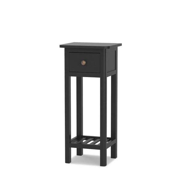 Gymax 14 in. W x 12 in. D x 31.5 in. H 2 Tier End Bedside