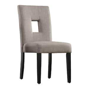 Gray Keyhole Back Dining Chairs (Set Of 2)