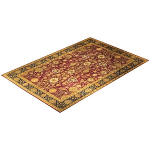 Mogul One-of-a Kind Traditional Brown 12 ft. 0 in. x 18 ft. 10 in. Floral Area Rug