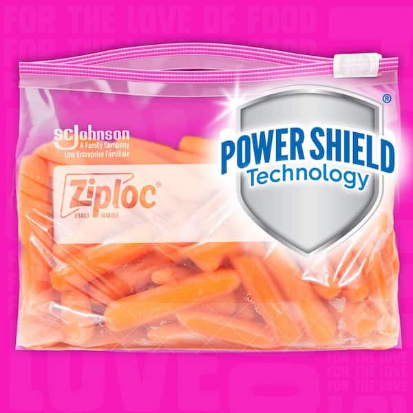 Ziploc Storage Bags, Reusable Gallon Size Slider Bags, Power