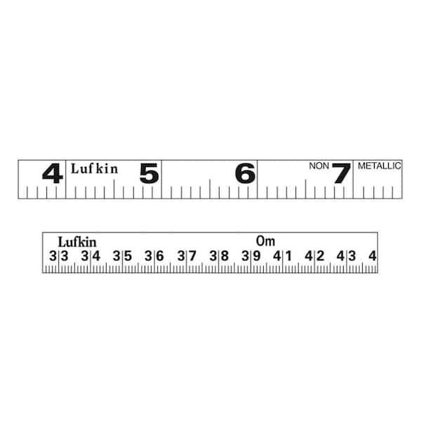 Lufkin 100 ft./30M SAE/Metric Fiberglass Tape Long Measure with  10ths/100ths Engineers Scale mm/cm Metric Scale FM030DM - The Home Depot