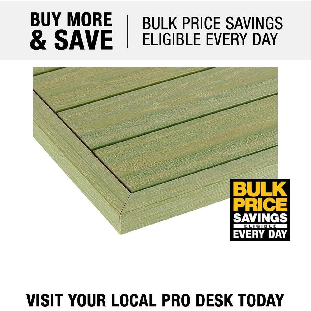 Irish Green Composite Interlocking Outdoor Corner Deck Trim