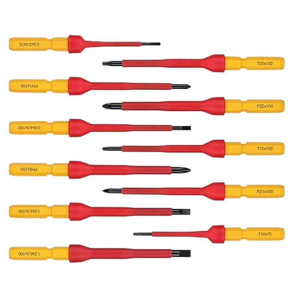 1000V Insulated 13-Piece Red Hand Tool Set Chrome Vanadium Steel Magnetic Phillips Slotted Torx Screwdriver price history on PriceWatchPro