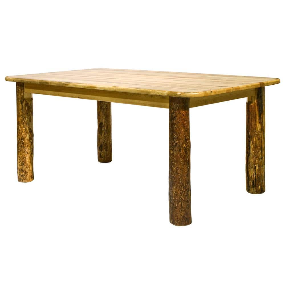 Rustic Reclaimed Pine 72" Extendable Dining Table for Six