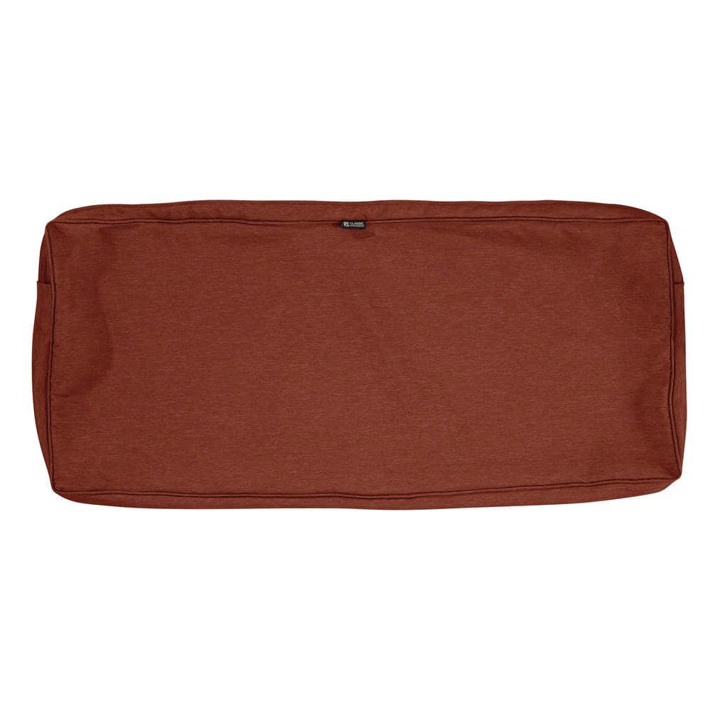 Heather Henna Red Water-Resistant Outdoor Bench Cushion