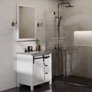 Marsyas 30 in W x 22 in D White Bath Vanity without Top