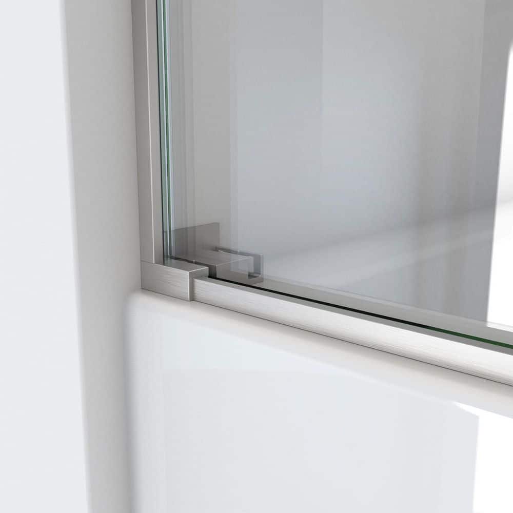 Essence 56-60" Frameless Brushed Nickel Tub Door with ClearMax™