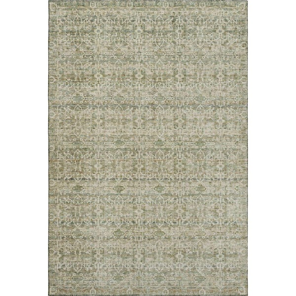 Mayfield Premium Machine Washable Abstract AMF2152 Sage 10 ft. x 14 ft. Area Rug