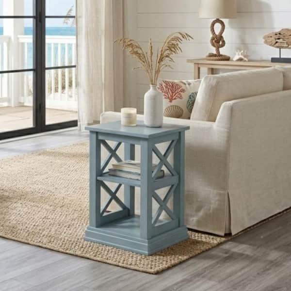 Hampton Ocean Blue Accent Table