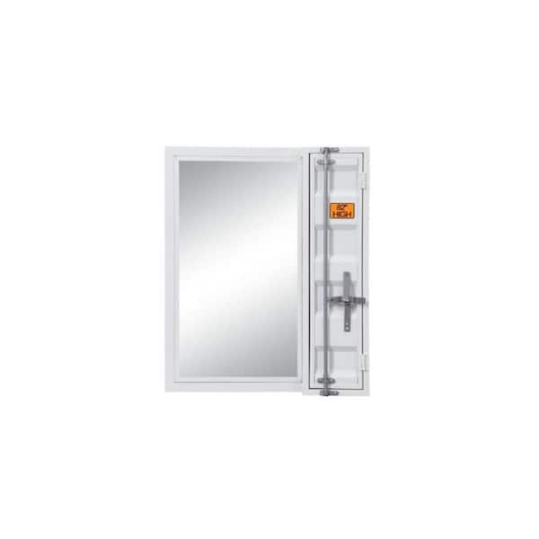 HomeRoots 26 in. W x 32 in. H Metal White Dresser Mirror