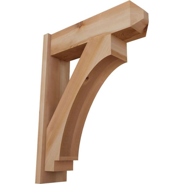 Ekena Millwork 8 in. x 34 in. x 26 in. Imperial Craftsman Smooth Western Red Cedar Outlooker