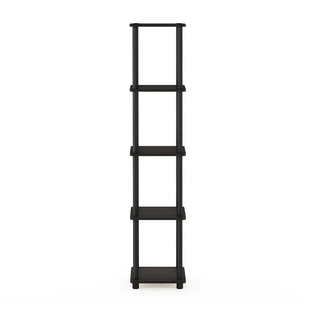 Espresso Noir 5-Tier Corner Cubed Bookshelf