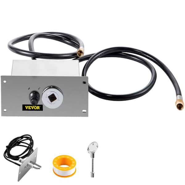 VEVOR Fire Pit Gas Burner Spark Ignition Kit 300K BTU Fire Pit Ignition System Stainless Steel Fire Pit Igniter with Key Valve