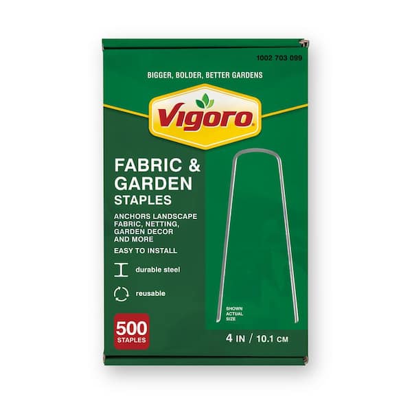 500 Commercial 6in 11ga Landscape Stakes, Weed Barrier Fabric Pins