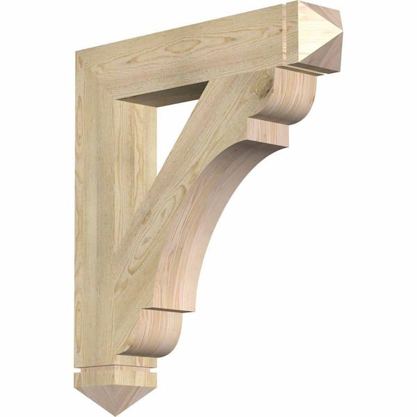 Ekena Millwork 6 in. x 40 in. x 28 in. Douglas Fir Olympic Arts and Crafts Rough Sawn Bracket