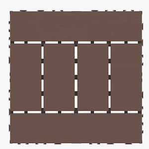 1ft. x 1ft. Quick Deck Polypropylene Interlocking Deck Tile in Brown-4 (44 sq. ft. per Box)