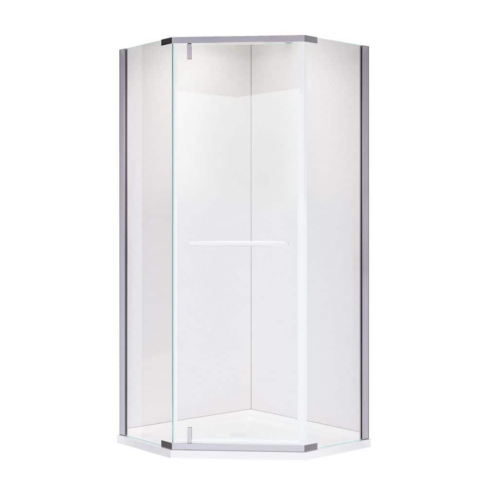 36 in. W x 72 in. H Neo-Angle Pivot Semi Frameless Corner Shower Enclosure in Chrome price history on PriceWatchPro