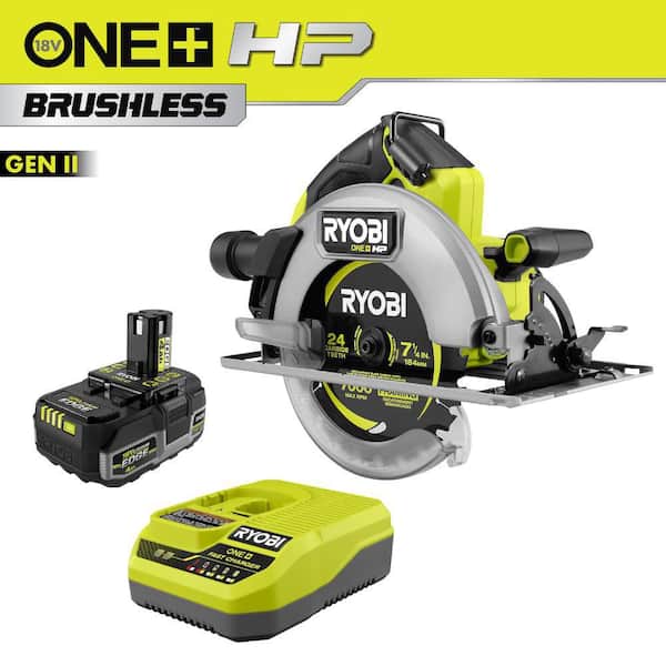 ONE+ HP 18V Brushless Cordless 7-1/4 in. Circular Saw Kit with 4 Ah EDGE Battery and Charger