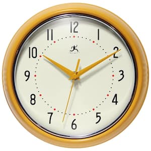 Retro Round Saffron Wall Clock