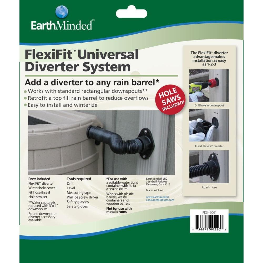 Condition photo showing New/Like New for flexifit universal rain barrel diverter system