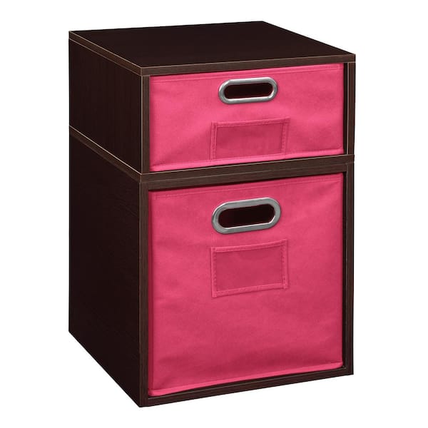 null 19.5 in. H x 13 in. W x 13 in. D Wood 2- Cube Organizer