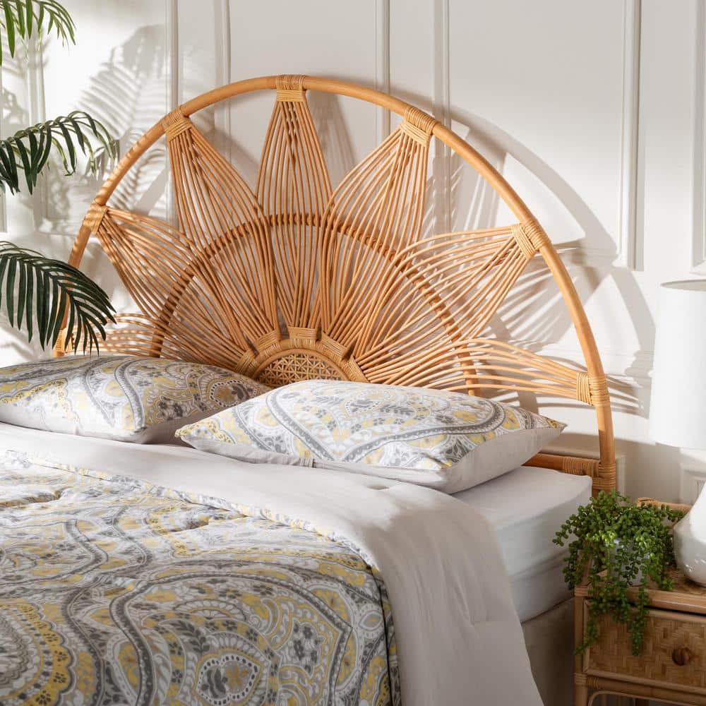 Bali Pari Jasmine Bohemian Natural Rattan King Size Standalone Headboard