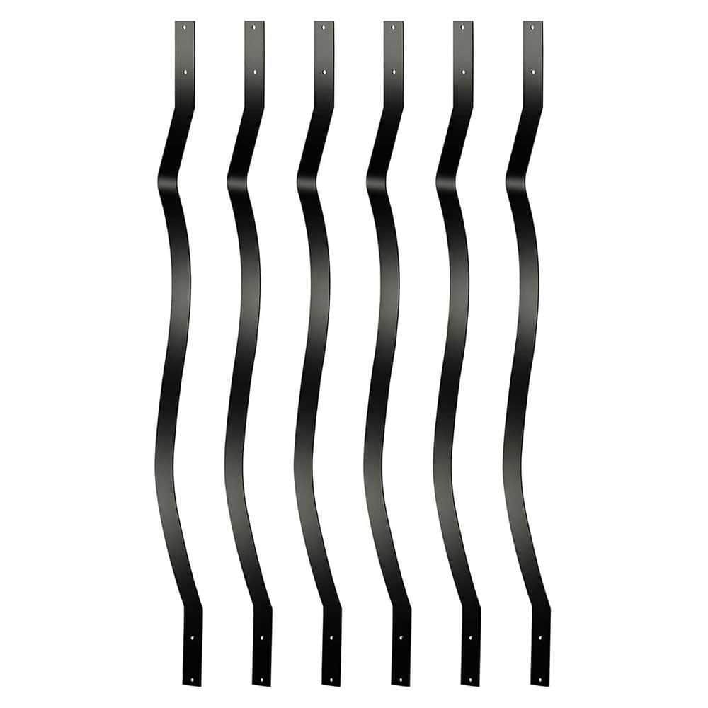 51 Pack 32.25 x 1 in. Cast Iron Wave Arc Metal Deck Spindles with Screws Heavy Duty Staircase Balusters for Railing price history on PriceWatchPro