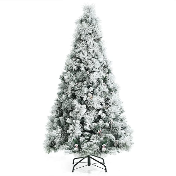 Christmas Tree Flocking Spray White Tree Plus Pine Cone