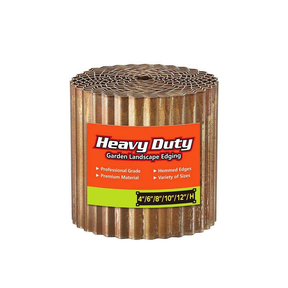 Justincity Corrugated Rubber Garden Edging 40 ft. x 6 in. H Real