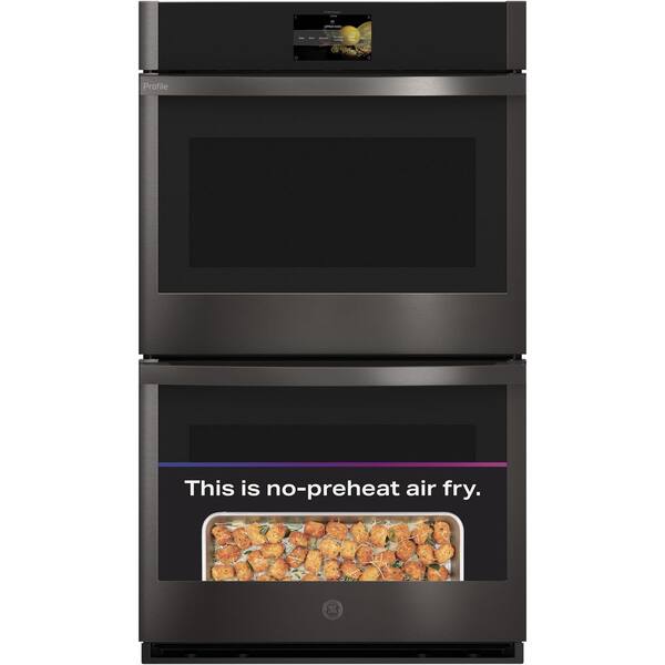 ge black stainless wall oven