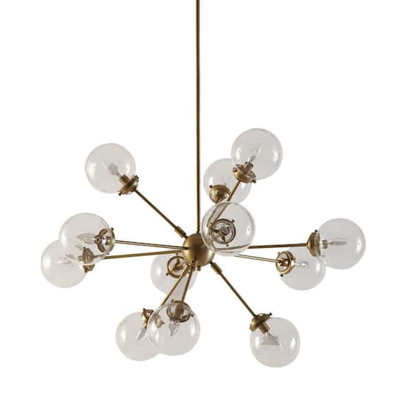 INK+IVY Paige 12-Light Gold Bulb Globe Chandelier