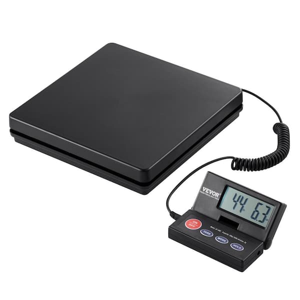 Digital Shipping Scale 110 lbs. 90 degrees Foldable LCD Screen Package Food Scale with Timer, Hold Function