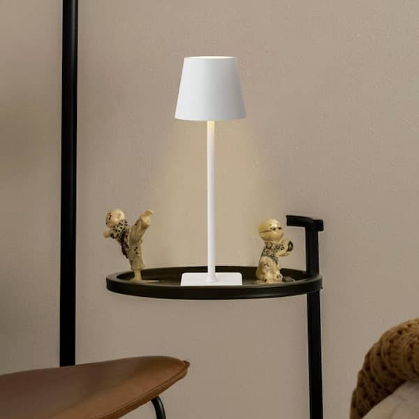 4-Pack 14 in. White LED Cordless Table Lamp, 3CCT Dimmable Portable Desk Lamps