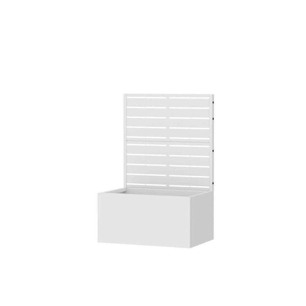 47 in. H x 24 in. W Metal White Rectangle Pots and Planter Raised Box with Trellis for Vine Climbing Plants price history on PriceWatchPro