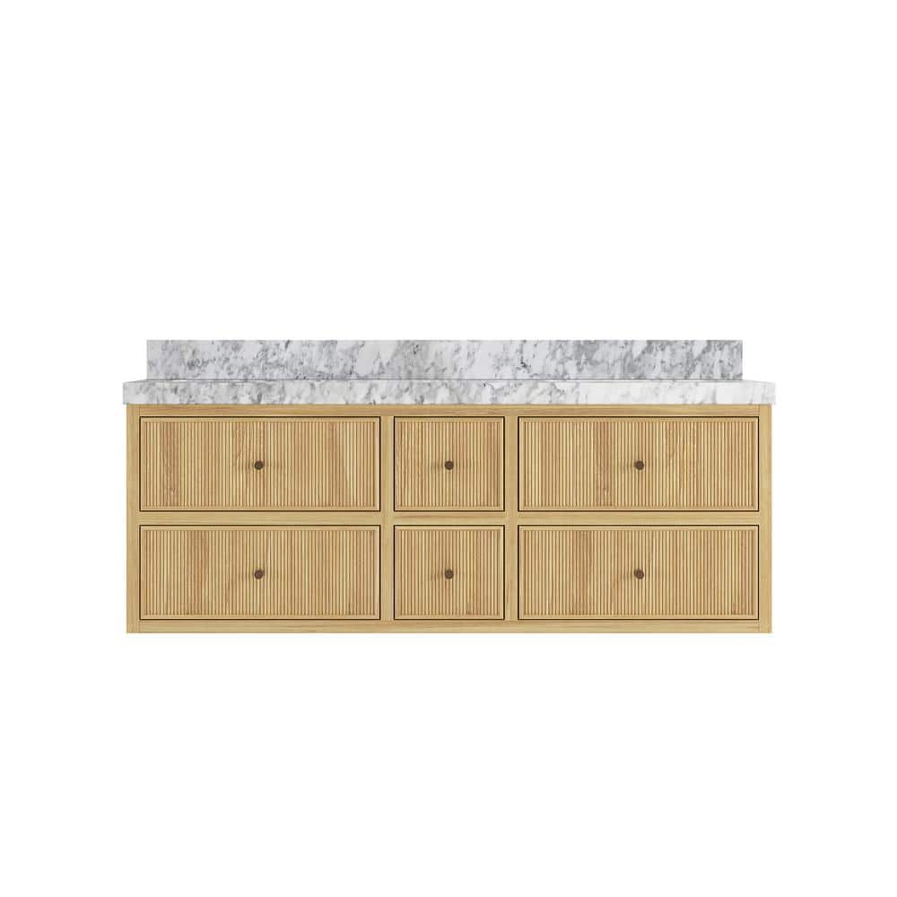 Willow Collections Sonoma Floating 60 in. H Double Sink Freestanding ...