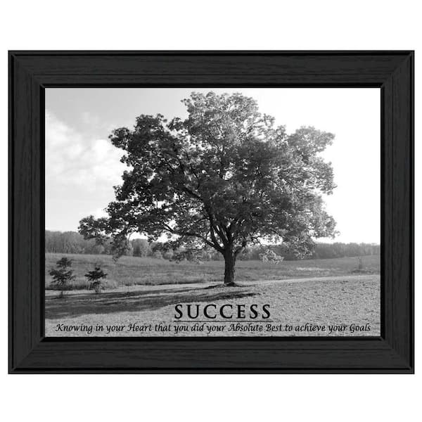HomeRoots Charlie Success 1-Piece Framed Wall Art 15 in. x 19 in.