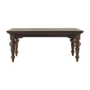 Valerie 27.56 in. L Vintage Teak 19.69 in. H Rectangle Wood Coffee Table