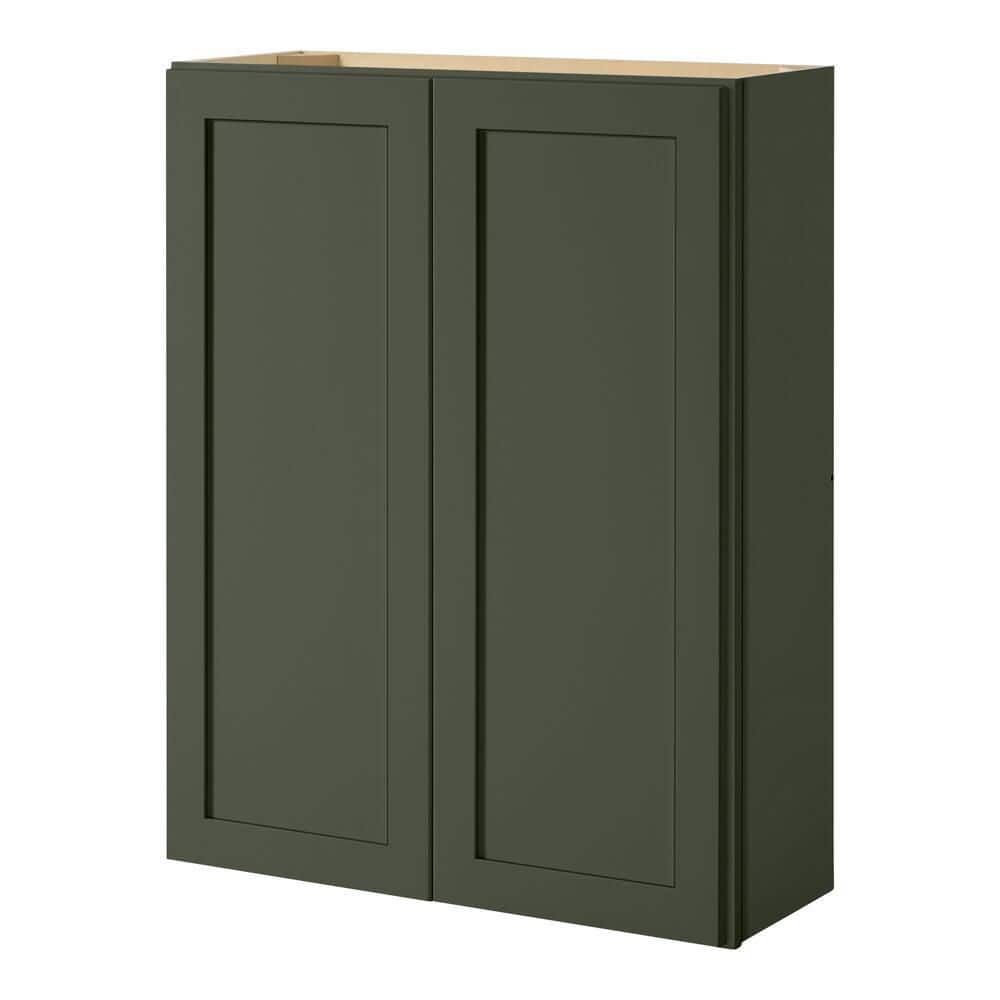 Avondale 33 in. W x 12 in. D x 42 in. H Ready to Assemble Plywood Shaker Wall Kitchen Cabinet in Fern Green price history on PriceWatchPro