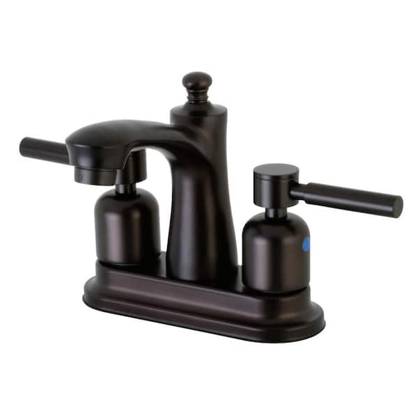 Kingston Brass Concord 4 in. Centerset Double Handle Bathroom Faucet in Oil Rubbed Bronze